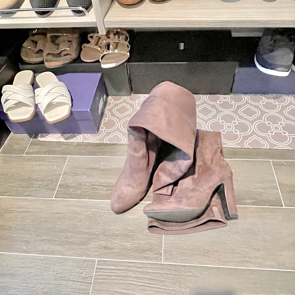 Unisa brown suede over the knee boots
